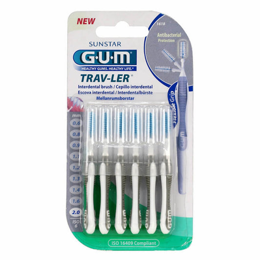 Gum Trav-Ler Interdental Brush 2.0mm 6pcs [1618]