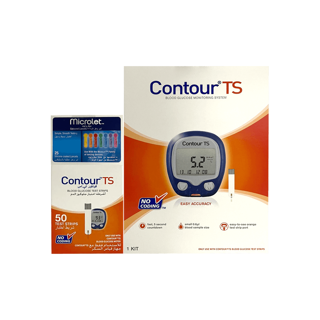 Contour TS Glucose Monitor + 50 Strips + 25 Lancets