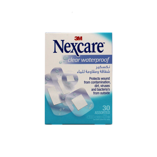 ضمادات Nexcare Aqua الشفافة المقاومة للماء، متنوعة، 30 قطعة