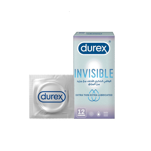 Durex Invisible Extra Lube Condoms 12 pcs