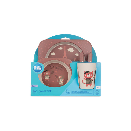 Canpol Babies Tableware Set 5 elements-Bonjour Paris Collection