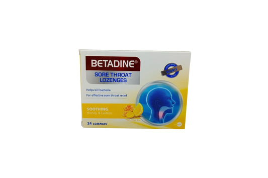 Betadine Lozenges Honey & Lemon 24Loz