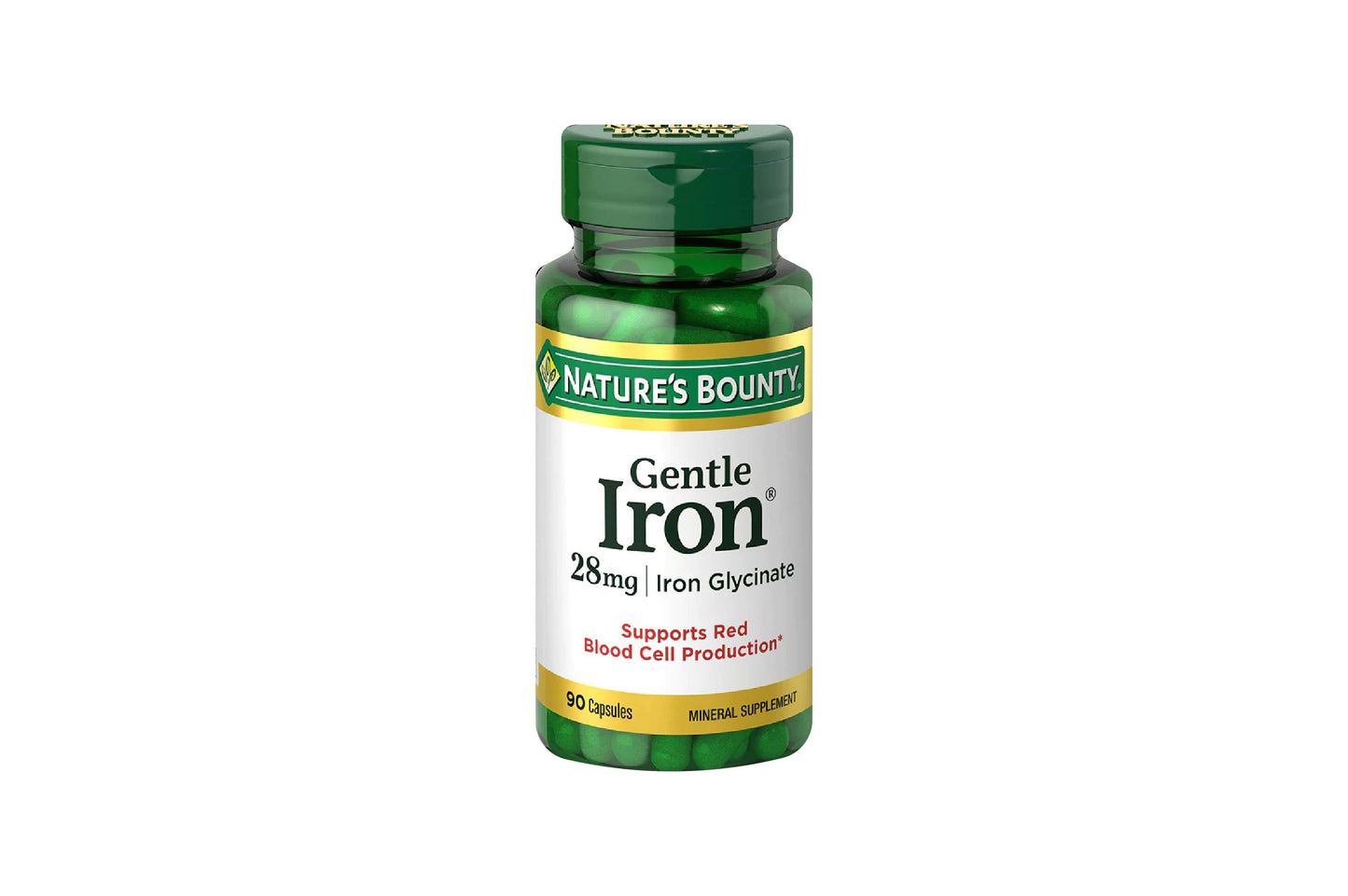 Nature's Bounty Gentle Iron 28mg 90Capsules