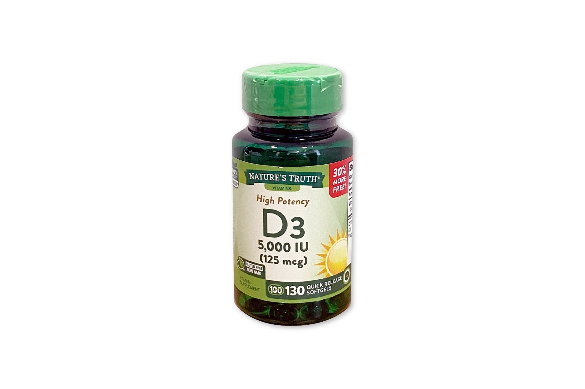 Nature's Truth Vitamin D3 5000I.U 130 Softgels