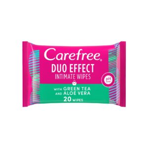 Carefree Duo Effect Intimate Wipes-20 pcs
