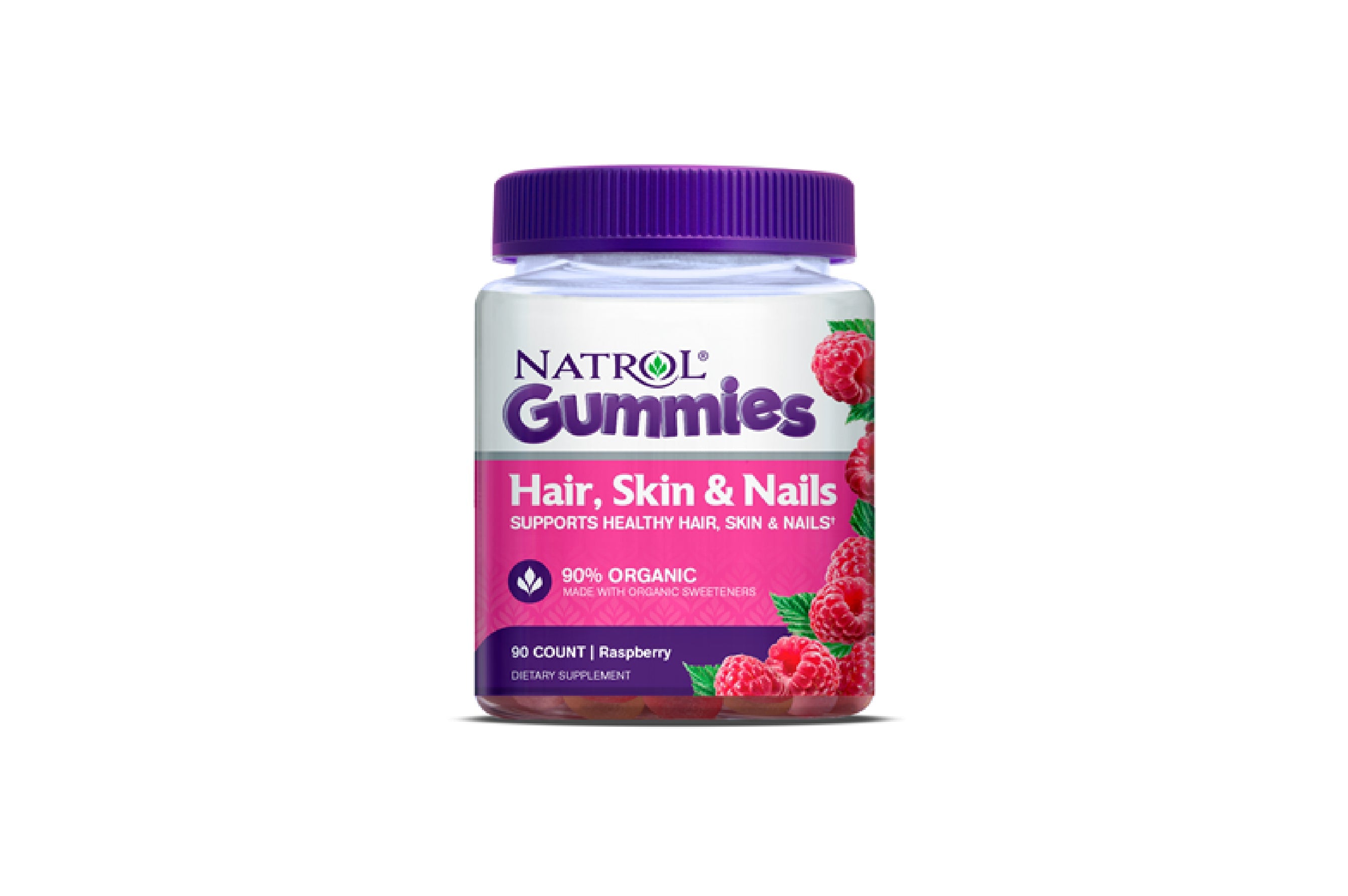 Natrol Hair Skin & Nails Raspberry Gummies 90pcs