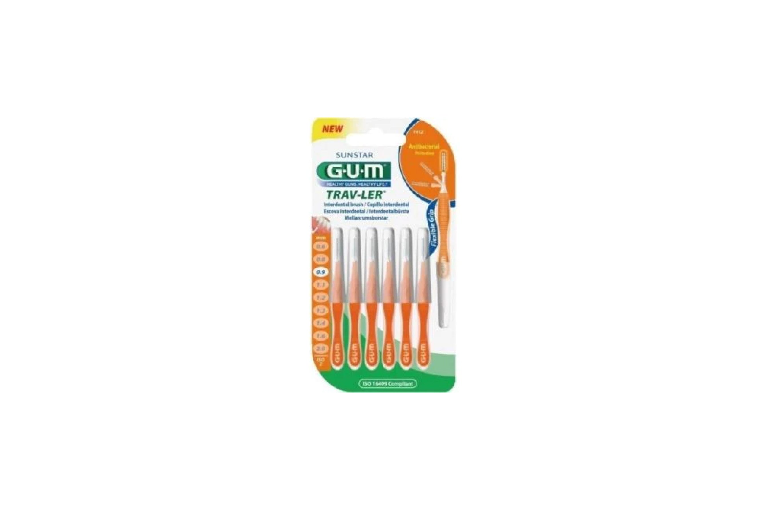 GUM Trav-ler Interdental Brush 0.9mm 1412